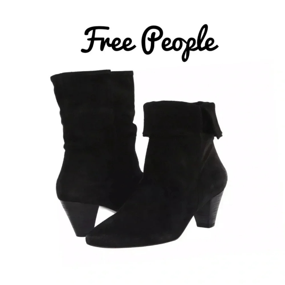 Free People Womens Adella Booties Suede Ankle